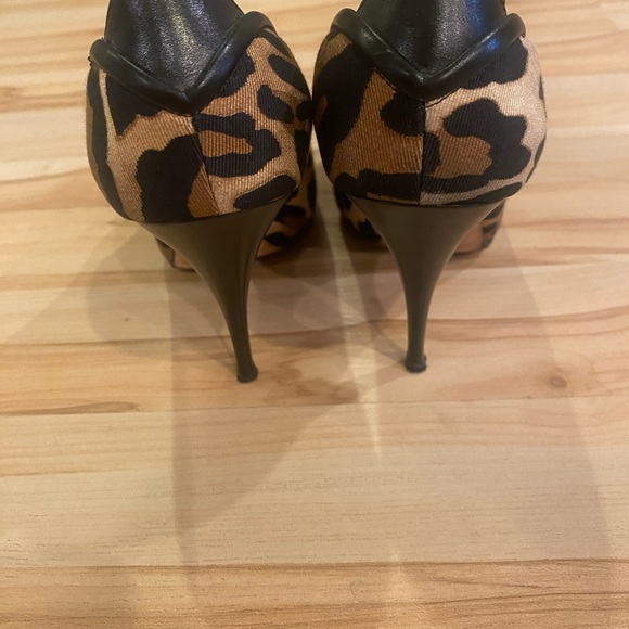 Giuseppe Leopard Print Open Toe Pumps Size 36 - Picture 4 of 10